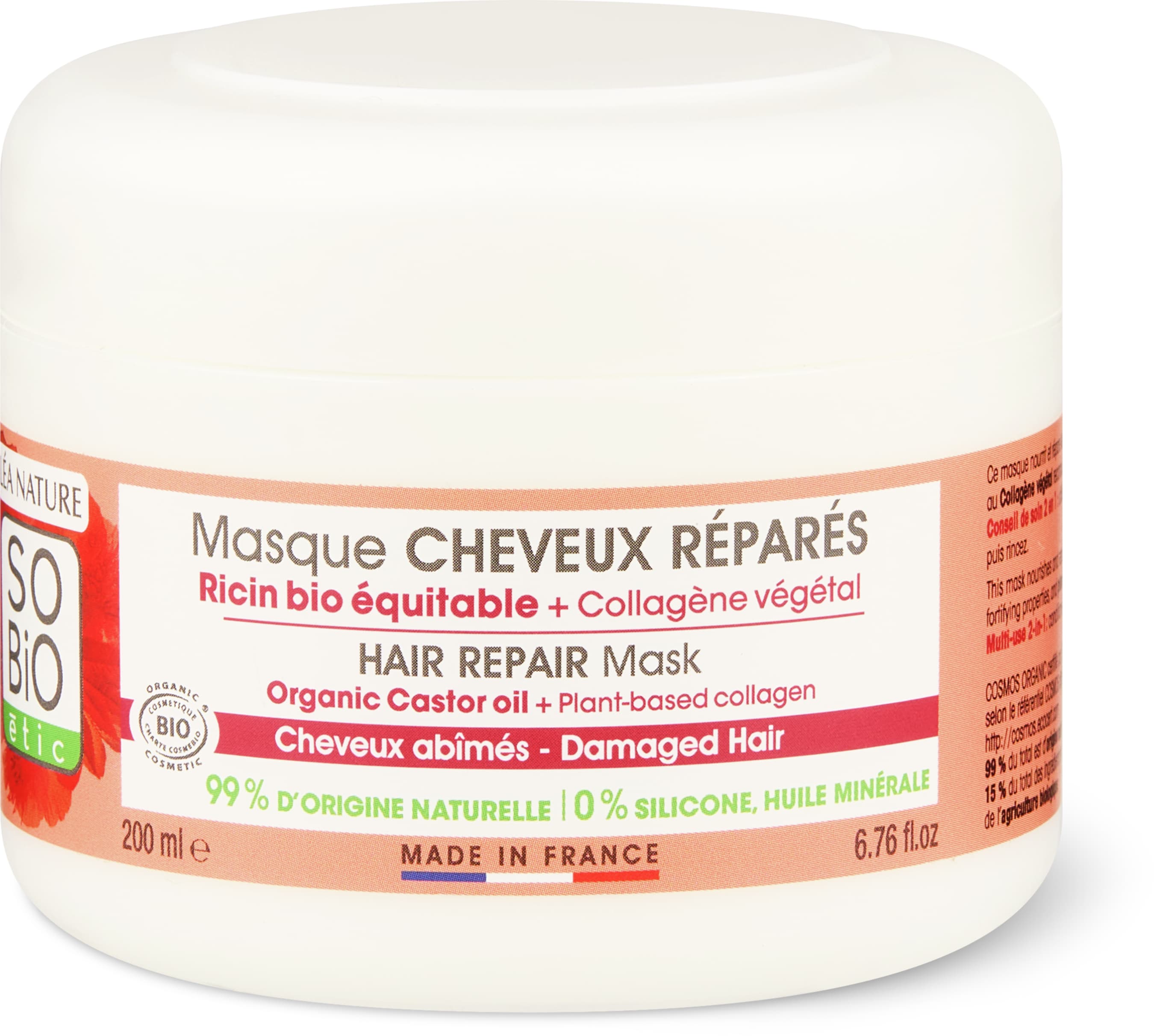 Masque cheveux réparés
